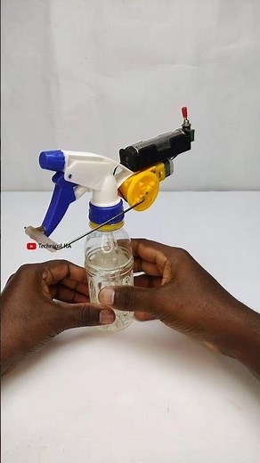Automatic Spray Water Bottle Using Gear Motor