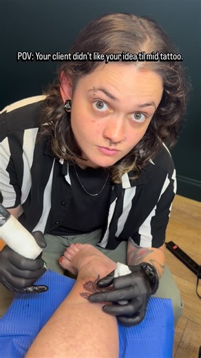 Skyla Lequin on Instagram: "I only double-checked 4 times🥲 #panamacityflorida #tattooartists #ragebait #clientview"