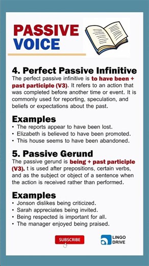 Different Usage of Passive Voice | #learnenglish #englishgrammar #passivevoice