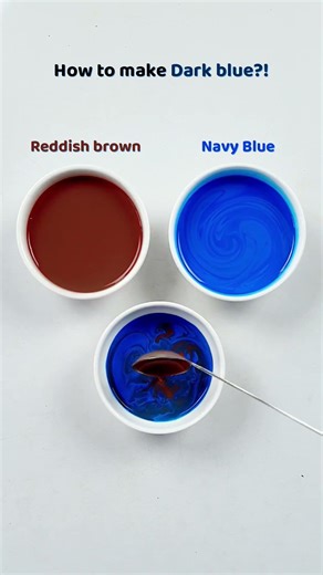Dark Blue – Created by Mixing Reddish Brown and Navy Blue