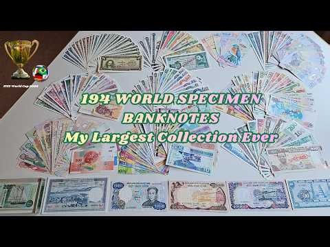 194 Rare World Specimen Banknotes 🌍🏆 FIFA World Cup 2026 Special Collection