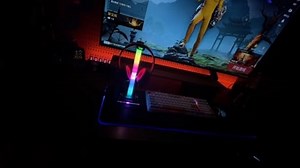 Hcman Headset Halterung Gaming Kopfhörer Ständer RGB Kopfhörer Halter mit 2 USB Anschlüssen, LED Headphone Stand Kopfhörerständer für PC Gamer, Schwarz