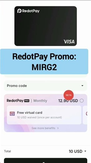 RedotPay Virtual Card Promo Code 2026 – Use MIRG2 & Save on Your Virtual Card