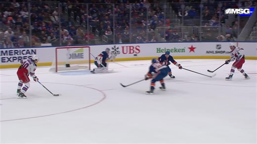 NYR@NYI: Panarin scores goal against Marcus Hogberg