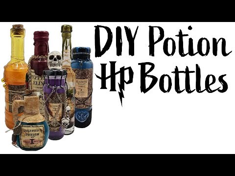 Harry Potter DIY Potion bottles! | A collaboration with @wizardryworkshop