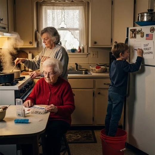 "By the time December finally limped into our duplex in Dayton, Ohio, my fridge door looked more stressed than I felt—which was saying something. On the left side was the Christmas gift list written on a crumpled legal pad: toys circled in red for my grandson Caleb, socks and scented candles for people I barely liked but kept buying for anyway. On the right side, taped just as carefully, was Mom’s medication schedule, color-coded sticky notes telling me who I really worked for this holiday seaso