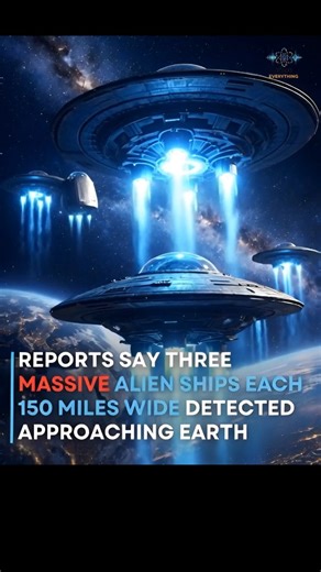 Cosmin Evrything on Instagram: "“Three Giant Alien Ships Reportedly Detected Approaching Earth!” Reports are going viral claiming that three massive unidentified objects — each nearly 150 miles wide — have been detected moving toward Earth. While scientists and space agencies have not confirmed this yet, the news has sparked huge debates online about UFOs, extraterrestrial life, and what could be beyond our planet. Is this real… or just another space mystery? 🌌👽 #UFO #Aliens #BreakingNews #Spa