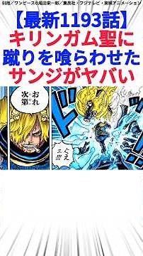 【最新1193話】キリンガム聖に蹴りを喰らわせたサンジがヤバい