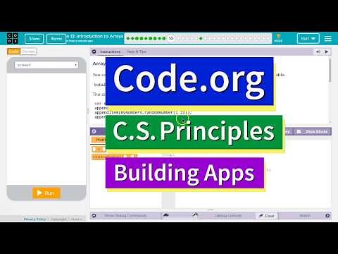Introduction to Arrays Lesson 13.10 Tutorial with Answers Code.org CS Principles
