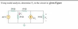 Using nodal analysis, determine Vo​ in the circuit in given Fig... | Filo