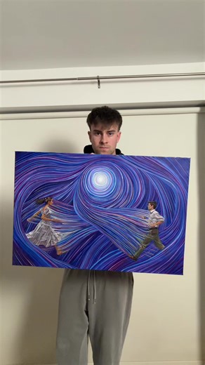 This painting is heavily inspired by Quantum Entanglement, Soul Ties, and Red String Theory. Prints are now live and available. #oilpainting #art #artist #modernart #soultie