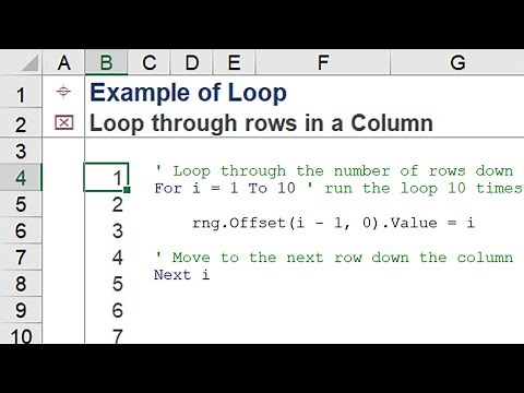 Loop through rows in a Column