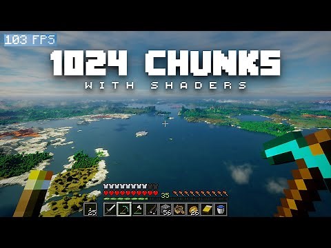 1024 Render Distance in Minecraft | Distant Horizons 2.0.2 | Bliss Shaders