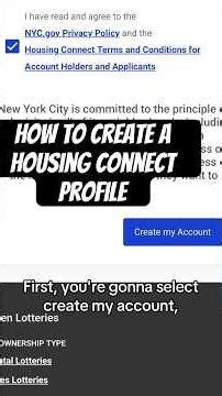 NYC Housing Connect: How to Set Up Your Profile