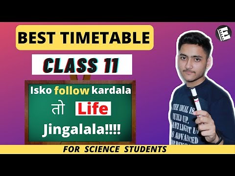 Timetable For Class 11 | Science Students | How to Study Effectively | English World |
