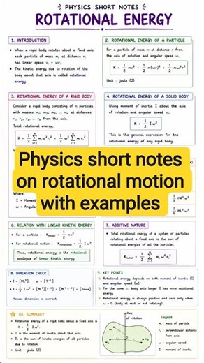 Rotational motion with examples #rotationalmotion #education #physics #bscnotes #viral #shorts #neet