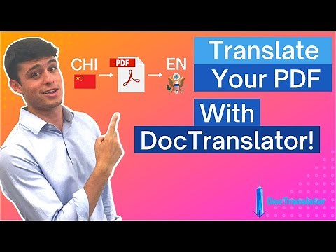 Translate Your PDF With DocTranslator!