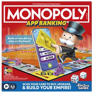Monopoly App Banking Board Game, App-Enabled Game, Links to Smart Devices for Kids, Ages 8 and up