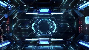 Modern for tech background design Futuristic HUD, UX, GUI interface screen design. Sci-Fi Virtual Reality technology view display. HUD animation. loop animation,