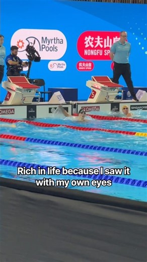 One lucky admin for sure ✨ #swimming #worldaquatics #worldchampionships #freestyle #win #battle