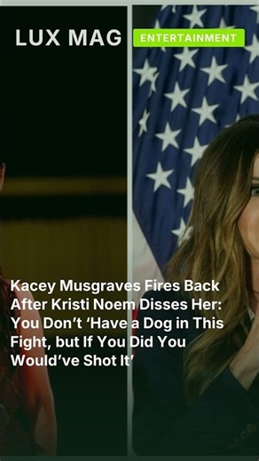 Kacey Musgraves Fires Back After Kristi Noem Disses Her: You Don’t ‘Have a Dog in This Fig #shorts