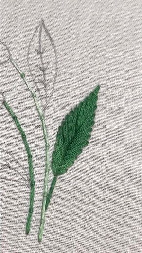 Leaf embroidery pattern #diy #art #embroidery