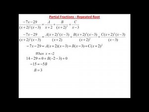 Partial Fractions repeated root practice 1