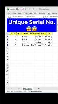 Serial Number in Sequence After Filter | How Serial Number In Sequence #shorts