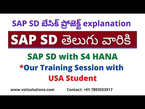SAP SD Basic Project Explanation | SAP SD in Telugu | SAP S4 HANA SD Training | By Veera BS