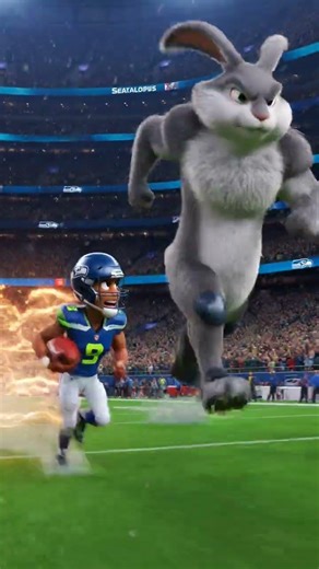 The Time Kenneth Walker Faced a Giant Rabbit! #nfl #football #cartoon #nflshorts