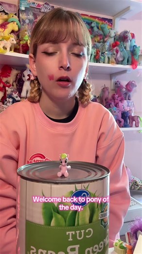 Pony of the day, a pony figure. She is candy Caramel tooth, I keep saying her name wrong in the video oops. #toycollector #mylittlepony #mlp #vintagetoys #dollcollector