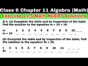 Class 6 Ex 11.5 Q 4 (a) (b) | Algebra | Exercise 11.5 | Chapter 11 | Math NCERT Solutions |Math CBSE