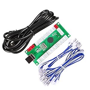 Zero Delay USB Encoder To PC Games Arcade Stick Controller for 2Pin Joystick Happ Push Buttons Wire