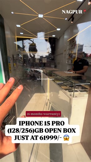 InfinityMobilesOfficial on Instagram: "IPHONE 15 PRO OPEN BOX AVAILABLE 😱 . . CALL US :- 9022140682 . . SHOP NO.12 JAIDEV APARTMENT GONDWANA SQ BYRAMJI TOWNS NAGPUR 📍 . . . #viral #trending #instagram #nagpur #viralvideos"