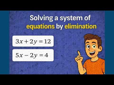 Solving a system of equations by elimination@MathnoteswithBrian