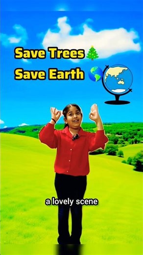 Save Trees 🎄 and Save Earth 🌍| Simple English Poem For Kids | #shorts #slogan #saveenvironment