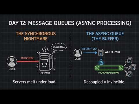 Message Queues Explained: Kafka, RabbitMQ & Decoupling Servers