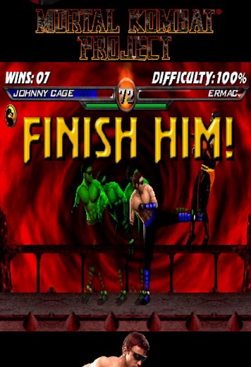 Johnny Cage Fatality Compilation in Mortal Kombat Arcade Games