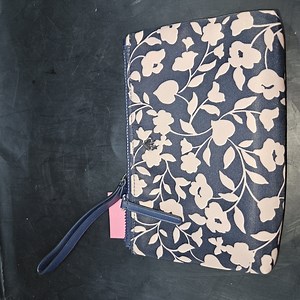 Kate Spade Floral Navy and Cream Clutch