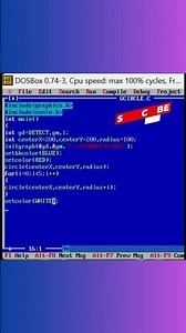 C Program to print a simple circle using Turbo C++ #shorts#programming#code#coding#TurboC++