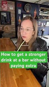 How to get a stronger drink without paying extra at a bar -pick from an almost empty liquor bottle