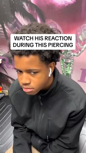 What're your thoughts on his Nose Piercing reaction 🤔💭🥲 #piercing piercing.world ｜ piercing | piercing.world