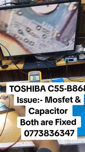 Aslam ibnu ibrahim on Instagram: "#TOSHIBA_C55_B868 #Mosfet & #Capacitor #Issues_are_Fixed! 🔧💻 BLACKHAT Laptop & PC Service Center — Fast & Professional ✅ Our Services: 💻 Chip Level Repair 💽 SSD Upgrade & Installation ⌨️ Keyboard Replacement 🖥️ Display / Screen Replacement 🔋 Battery Replacement 🖱️ Peripheral & Port Repair 🛠️ OS Installation & Troubleshooting 🎮 Gaming PC Assembly & Upgrade 🧩 Software & Application Installation 🏢 Office, School & Company IT Support • On-site system chec