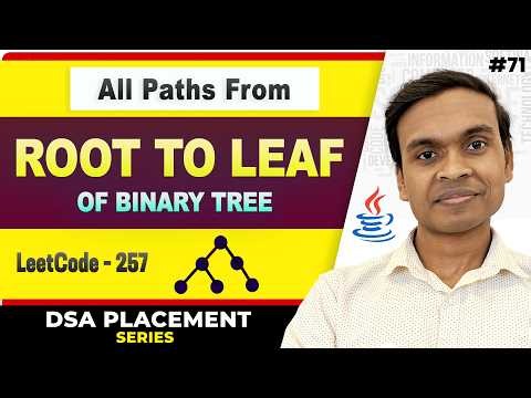 All Paths From Root to Leaf | LeetCode 257 | DSA in Java Full Course #71