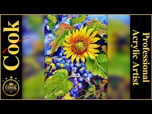 How to Paint Grapes with a Sunflower Step-by-Step Lesson with Acrylics with Ginger Cook