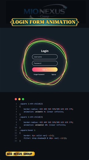 🔥 Modern Animated Login Form Design | HTML CSS JavaScript Project 🚀