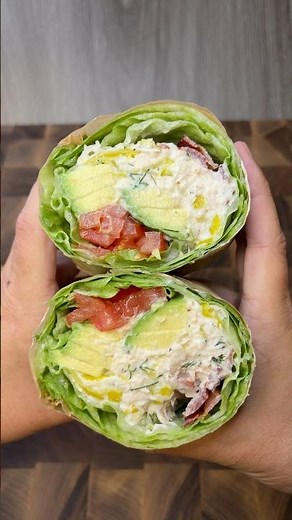 My favorite chicken salad lettuce wrap!