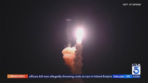 United States military test launches intercontinental ballistic missile in Southern California