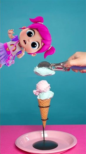 Little Angel: The Stacking Ice Cream Song! 🍨 Learn Colors & Counting