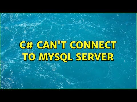 C# Can't connect to MySQL server